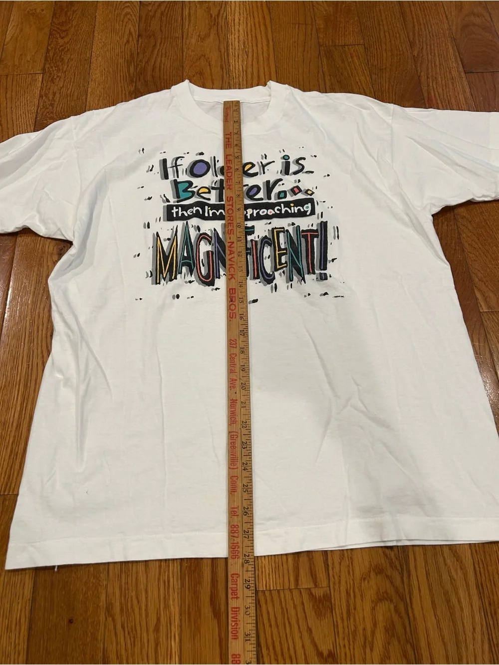 Vintage 90s Humor T-Shirt Mens XL If Older Is Better Magnificent Fruit of Loom